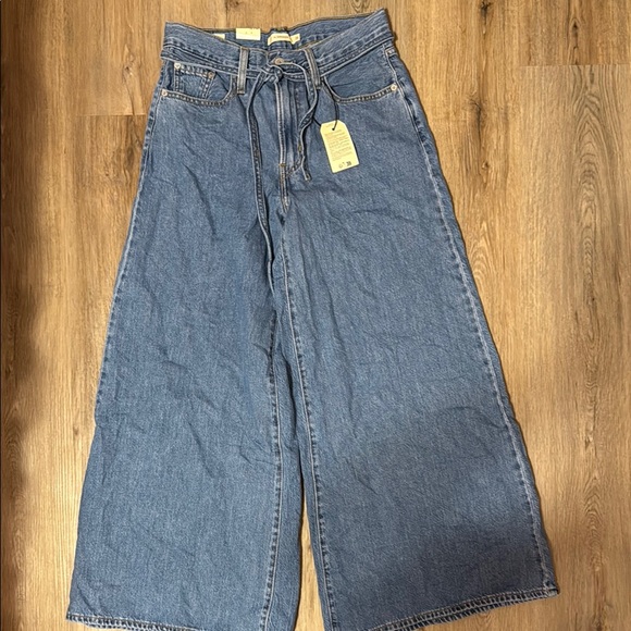 Levi's XL SUPERWIDE High Waist Blue Flare Wide Leg Jeans - Picture 4 of 9